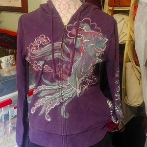 Lucky brand embroidered hoodie